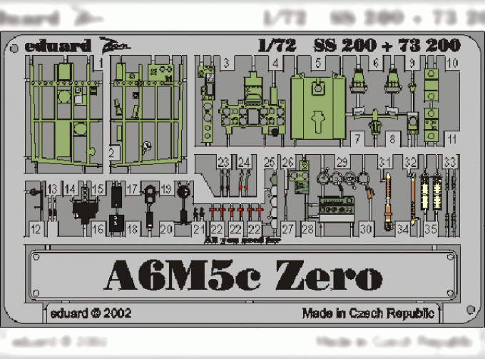 Цветное фототравление для A6M5c Zero