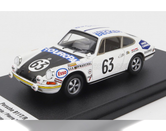 PORSCHE 911t Coupe Team Marcel Martin №63 24h Le Mans (1969) Rene Mazzia - Pierre Mauroy, White Black