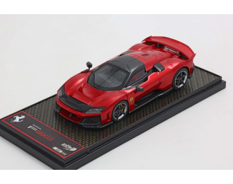 FERRARI F80 (2024) - Carbon Silver Rims, Rosso Supercar - Red Met Black