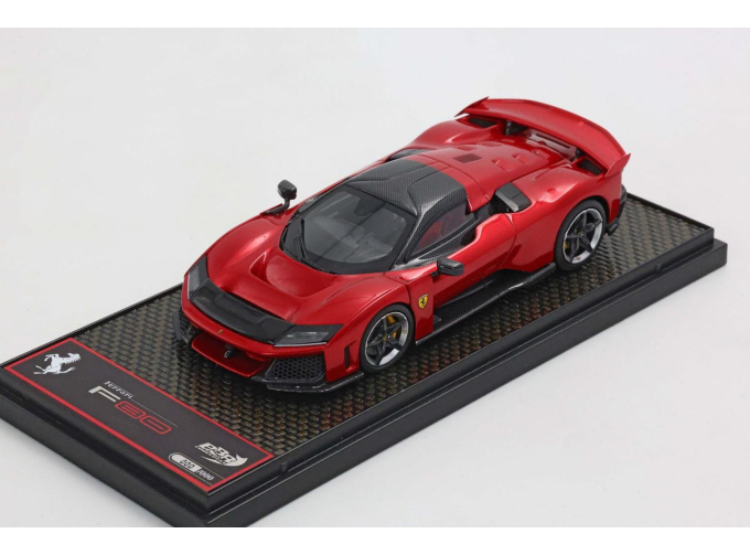 FERRARI F80 (2024) - Carbon Silver Rims, Rosso Supercar - Red Met Black