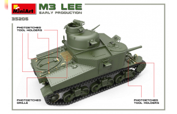 Сборная модель Британский танк M3 Lee ранних выпусков (с интерьером)