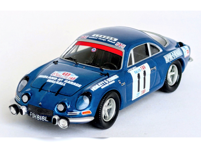 RENAULT Alpine A110 (night Version) №11 Rally Tap (1972) Peter Smith - Paul Russell, Blue