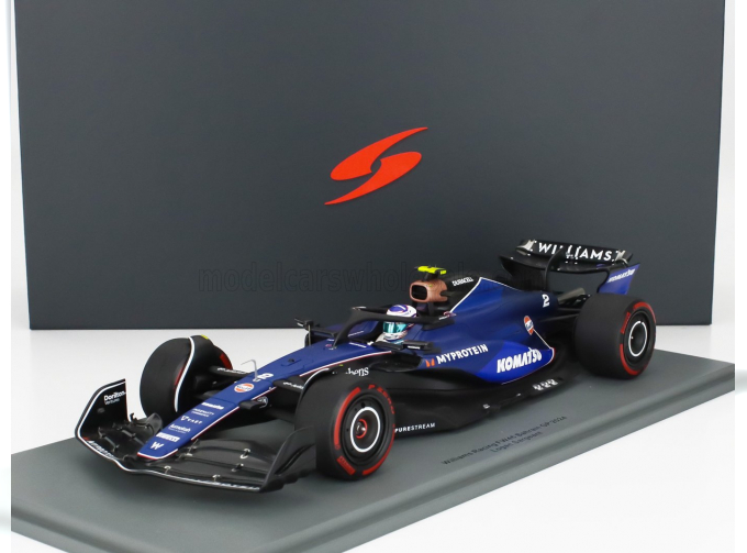 WILLIAMS F1 Fw46 Team Williams Racing №2 Season (2024) Logan Sargeant, 2 Tone Blue