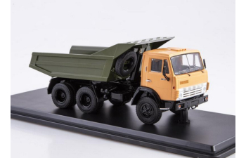 Камский грузовик 5511 самосвал, оранжевый / хаки