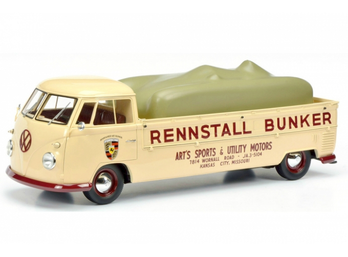 VOLKSWAGEN T1 "PORSCHE" Platform Trailer Long Bunker 1950