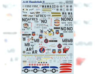 NEW A-10 Thunderbolt II Part 1 Wet decal