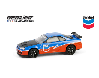 NISSAN Skyline GT-R (R34) "Chevron" 2000 Blue/Orange/Black