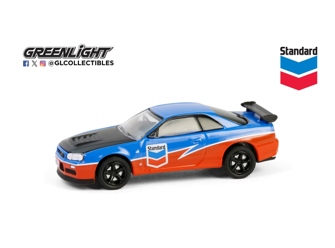 NISSAN Skyline GT-R (R34) "Chevron" 2000 Blue/Orange/Black