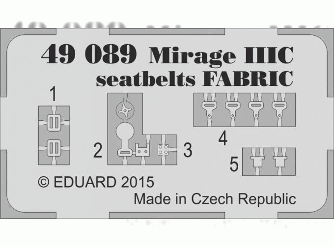 Фототравление для Mirage IIIC seatbelts FABRIC (ремни)