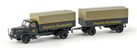 HENSCHEL HS 140 Pritsche/Plane-Zug "DB", dark grey