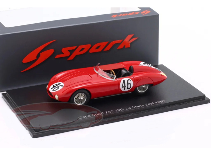 Osca Sport 750 №46 19th 24h LeMans Jean Laroche, Rémy Radix (1957)
