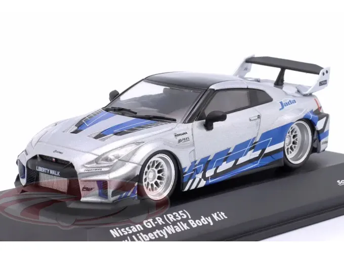 NISSAN Skyline GT-R (R34) Liberty Walk Body Kit (2020), silver / blue