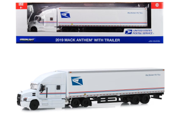 MACK Anthem 18 Wheeler Tractor-Trailer United States Postal Service (USPS) We Deliver For You *Hobby Exclusive* (2019), white / blue