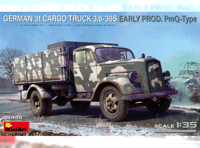Сборная модель OPEL Blitz Pmq Type German 3t Cargo Military Truck 1952