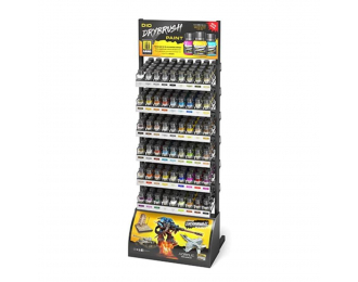 DIO DRYBRUSH Paints RACK (54 items x 6 pcs. each - 3 trays x 9 items per tray) – Discount Included