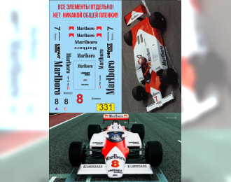 Набор декалей Formula 1 №59 McLaren MP4/1