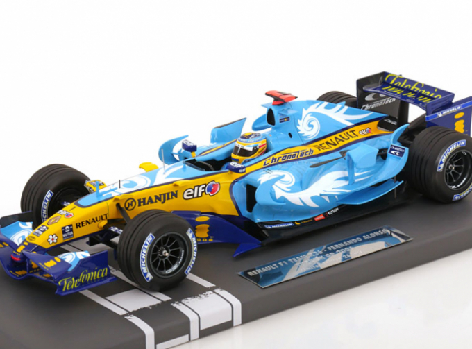 RENAULT F1 R26 Team Mild Seven Renault F1 №1 World Champion Turkish Gp (2006) Fernando Alonso, Light Blue Yellow