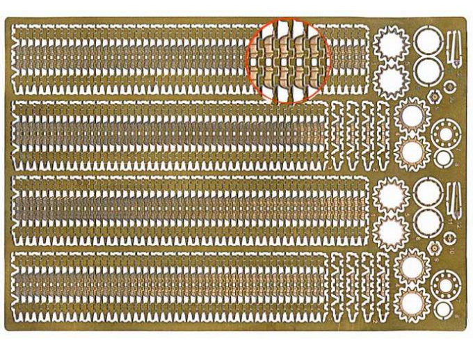 Набор фототравления для Т-72, Т-62М, М-84, Т-90 (траки)