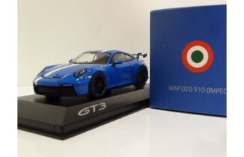 PORSCHE 911 (992) GT3 PEC (2021), shark blue / white
