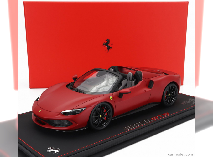 FERRARI 296 Gts Spider (2022) - Con Vetrina - With Showcase, Rosso F1 Sf75 - Matt Red