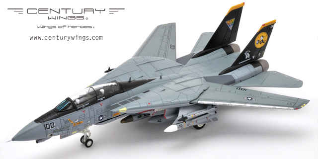 Grumman F-14D Tomcat Diecast Model USN VF-31 Tomcatters AJ100 USS Theodore Roosevelt Last F-14 Cruise 2006 (Wings of Heroes)