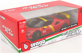 FERRARI Sf90 Xx №51 24h Le Mans Winner Livery - Exclusive Carmodel, Red Yellow