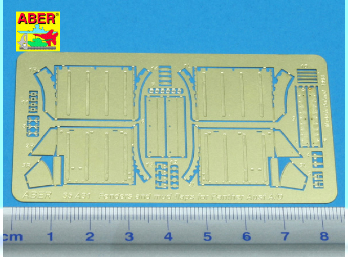 Фототравление Front fenders and mud flaps for Panther Ausf. A/D