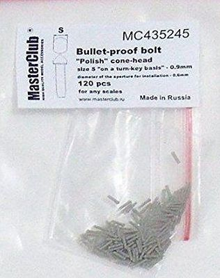 "Польские" конусные пуленепробиваемые заклепки, диаметр головки-0,9 мм; диаметр отверстия для установки-0,7 мм; 130 шт.