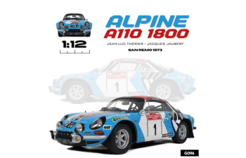 ALPINE A110 1800 #1 Jean-Luc Therier/Jacques Jaubert San Remo (1973), white/blue/red