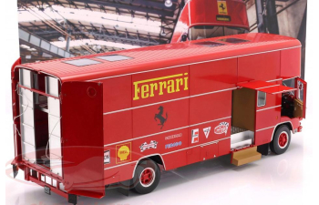 OM FIAT 150 Rolfo Scuderia Ferrari Race Car Transporter of the 70s  (1967), red