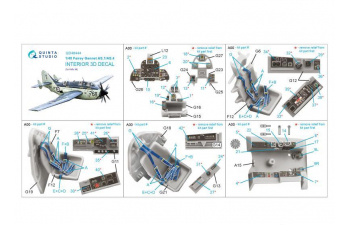 3D Декаль интерьера кабины Fairey Gannet AS.1_AS.4 (Airfix)