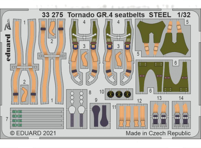 Фототравление для Tornado GR.4, стальные ремни