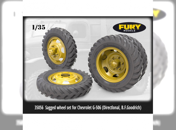 Sagged wheel set for Chevrolet G-506 (Directlonal, B.F.Goodrich)