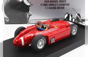 FERRARI F1 Lancia D50 N 1 Winner British Gp Juan Manuel Fangio 1956 World Champion - With Driver Figure, Red