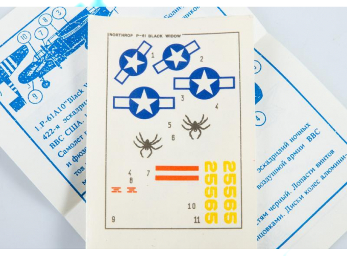 Декаль для самолета P-61 "Black Widow"