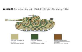 Сборная модель TANK Stug Iii Sturmhaubitze 105 Military 1944