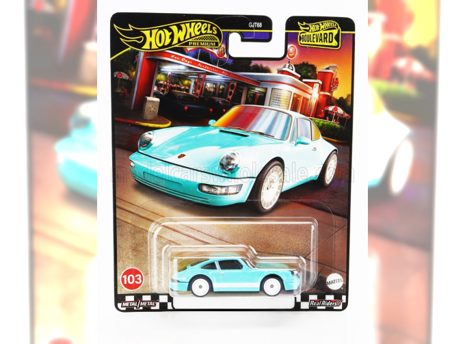 PORSCHE 911 964 (1990), Light Blue White