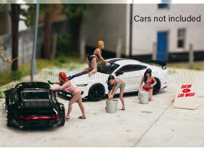 ACCESSORIES Diorama Figures Gilrs Bikini Car Wash, Various