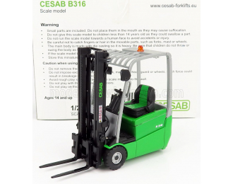 CESAB B316 Carrello Elevatore Verticale - Vertical Order Picker 3 Wheels, Green Black