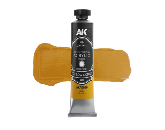 Краска акриловая ARTISTIC DENSE в тюбике - Жёлтая охра / YELLOW OCHRE – ARTISTIC DENSE ACRYLIC COLOR, 20 мл