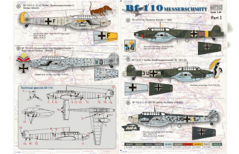 Декаль Messershmit Me-110 Part2