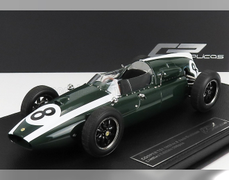 COOPER F1  T51 Climax Team Cooper Car Company N 8 1959 Jack Brabham 1959 World Champion - Con Vetrina - With Showcase, Green White