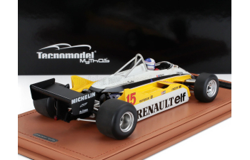 RENAULT F1 Re30b V6 Turbo Team Renault Elf №15 Winner Brazilian Gp (with Pilot Figure) (1982) Alain Prost, White Yellow Black