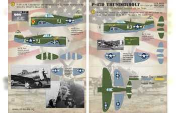 Декаль P-47D Thunderbolt Razorback Aces over Europe Part 2