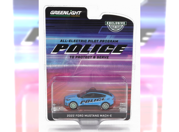 FORD Mustang Mach-e Police (2022) - Green Wheels, Light Blue Black