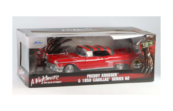 CADILLAC Series 62 (1958) из фильма "Фредди Крюгер" с фигуркой, красный