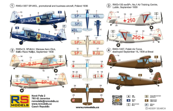 Сборная модель RWD-13 S/ST Polish touring plane