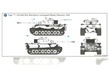 Сборная модель Sd.Kfz.181 Pz.Kpfw.Vi Ausf.E Tiger I Early Production, Battle for Kharkov