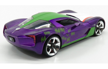 CHEVROLET Corvette Stingray With Joker Figure 2009, Purple Green White