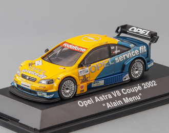OPEL Astra V8 Coupe "Alain Menu" #18 (2002), yellow / blue metallic